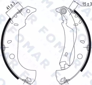 FOMAR FRICTION fo0458 -  Комплект тормозных колодок